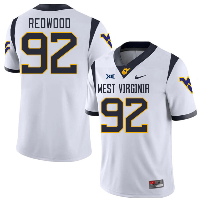 Men #92 Asani Redwood West Virginia Mountaineers College 2024 New Uniforms Football Jerseys Stitched